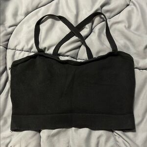 Black knit bralette top american apparel size m